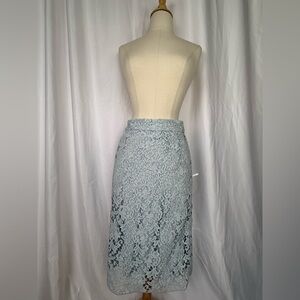 NWT Dolce & Gabbana French Blue Lace Skirt Sz 38